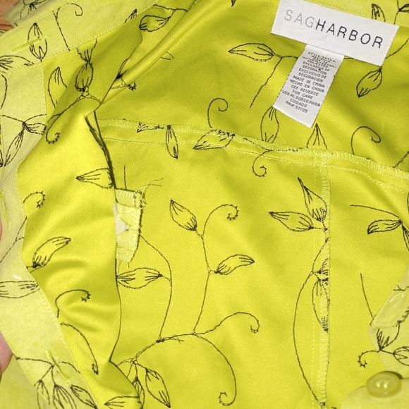 VINTAGE SAG HARBOR WOMAN SHIRT LIGHT GREEN PLUS SIZE 14 - Picture 9 of 10